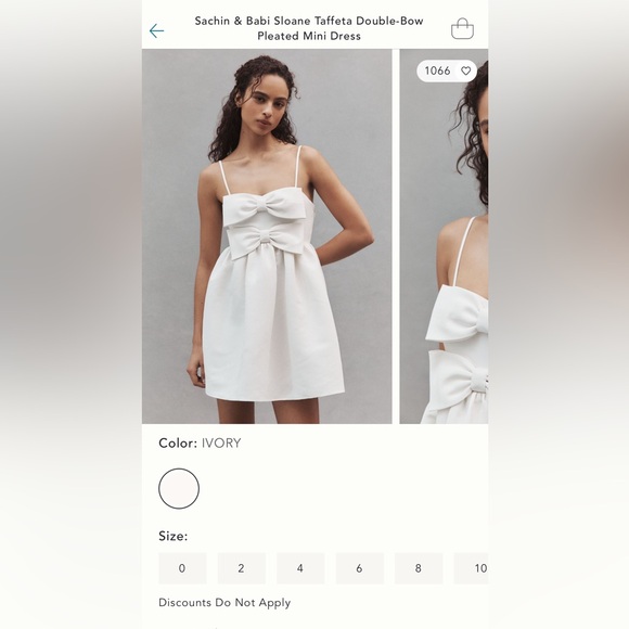 Sachin & Babi Sloane Taffeta Double Bow Pleated Mini Dress - Picture 4 of 8